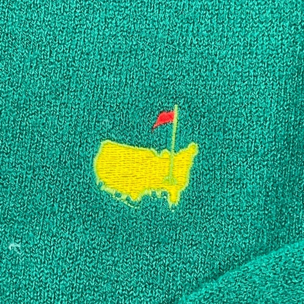 The Masters Sweater Men Medium Green V Neck Pullover Golf Orlon Acrylic 90s - Picture 3 of 10